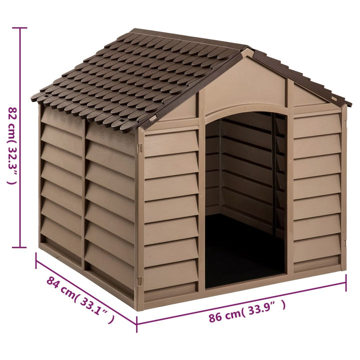 Dog House Brown Polypropylene