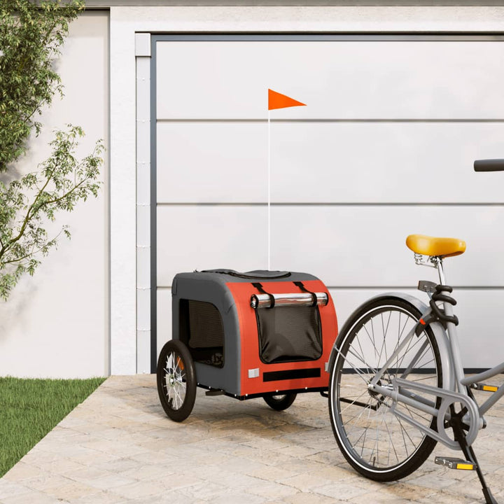 Pet Bike Trailer And Grey Oxford Fabric And Iron