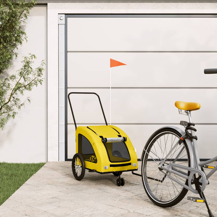 Pet Bike Trailer Oxford Fabric And Iron