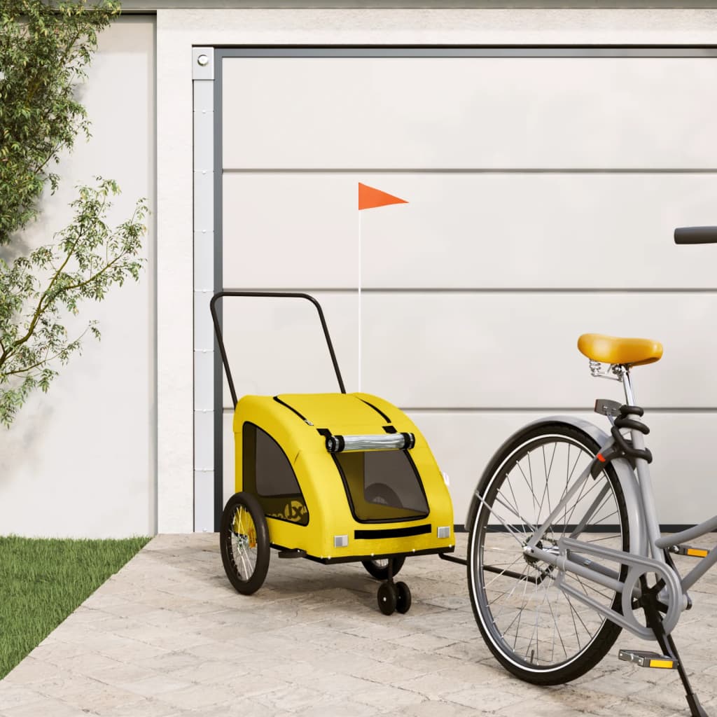 Pet Bike Trailer Oxford Fabric And Iron