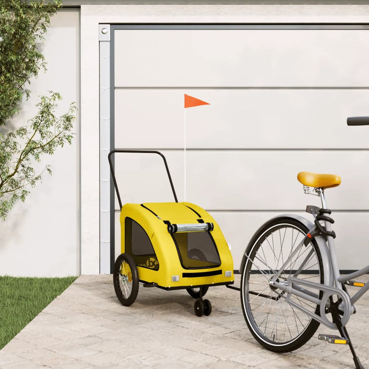 Pet Bike Trailer Oxford Fabric And Iron
