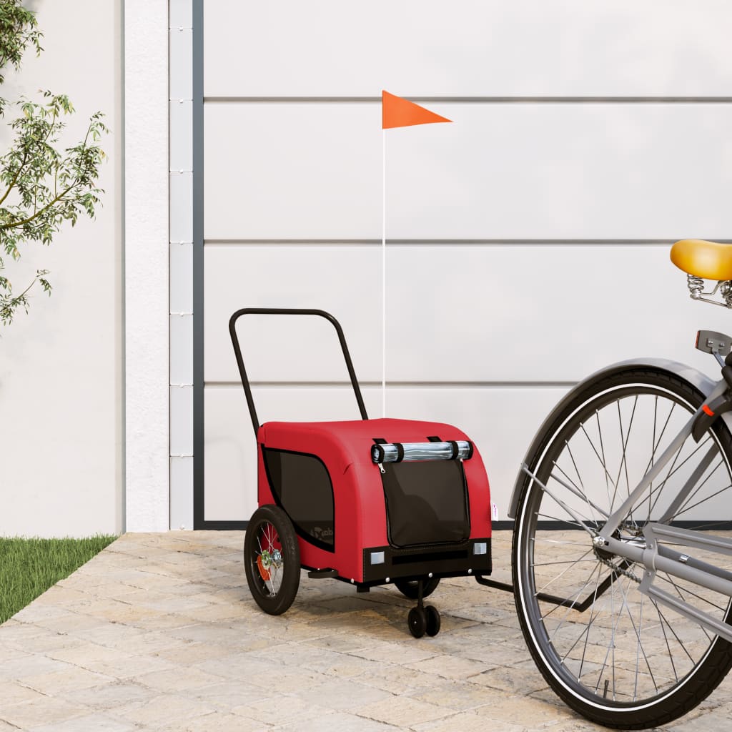 Pet Bike Trailer And Black Oxford Fabric And Iron
