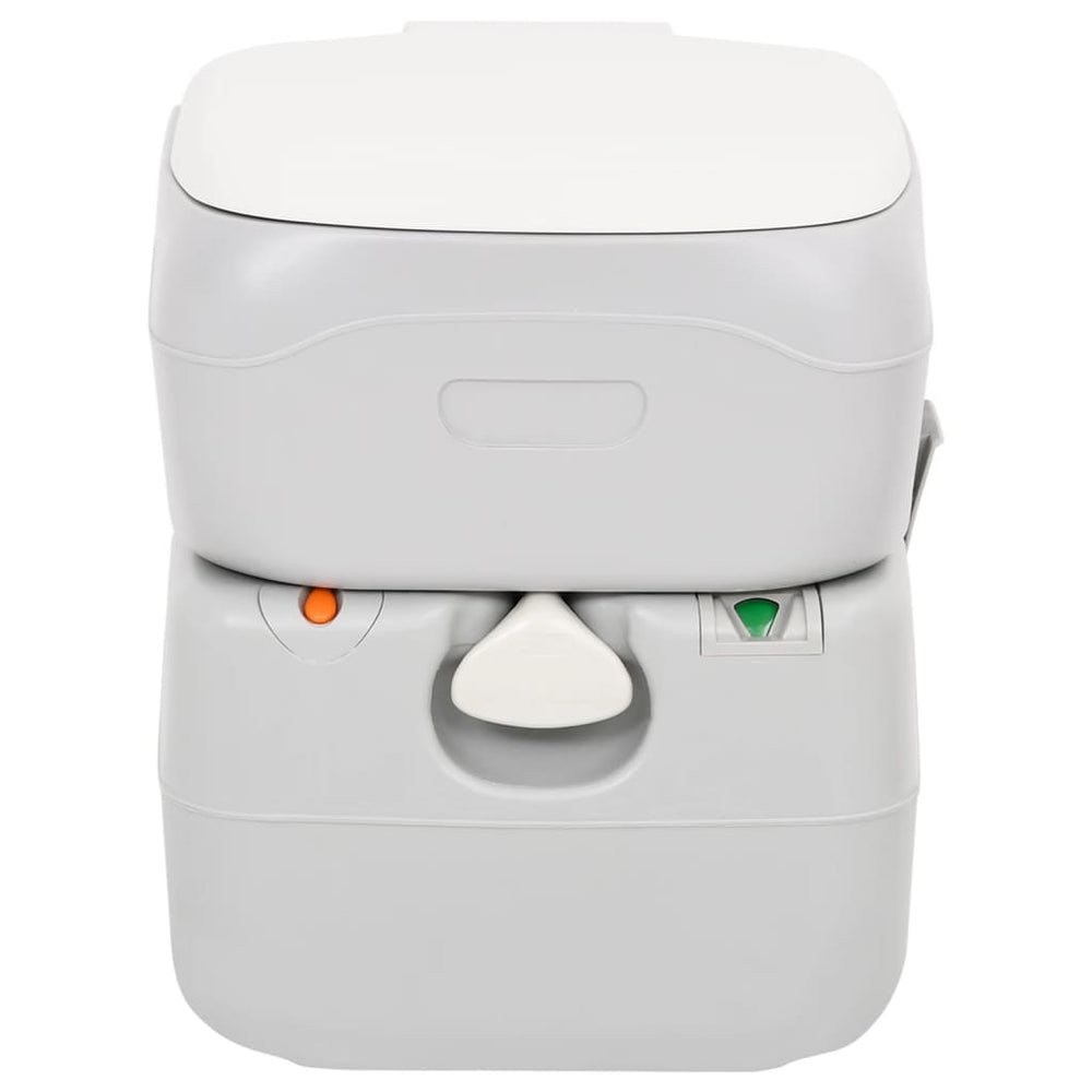 Portable Camping Toilet Grey And White 22+12 L Hdpe