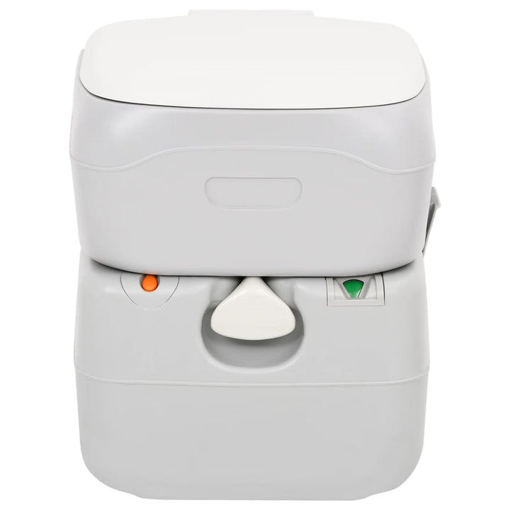 Portable Camping Toilet Grey And White 22+12 L Hdpe