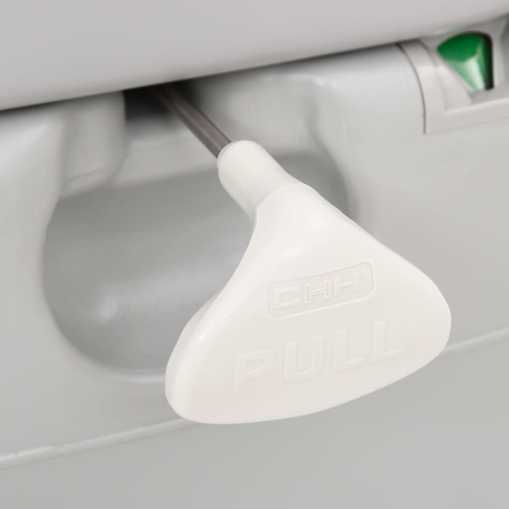 Portable Camping Toilet Grey And White 22+12 L Hdpe