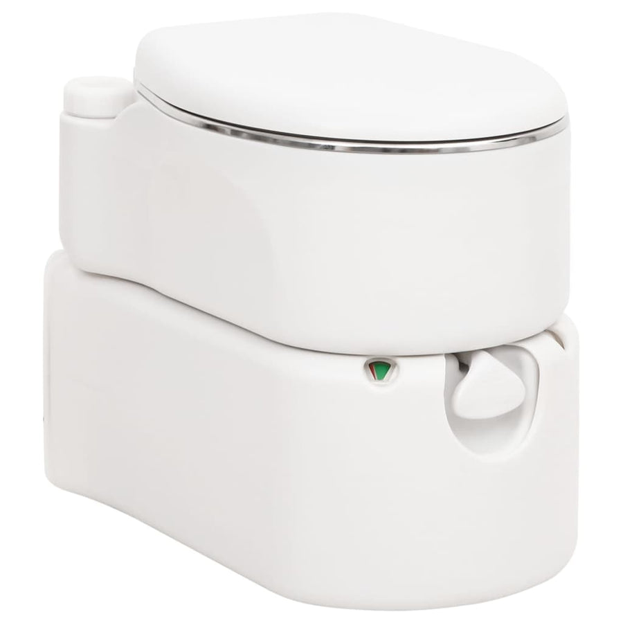 Integrated Camping Toilet White 24+17 L Hdpe&