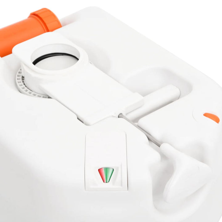 Integrated Camping Toilet White 24+17 L Hdpe&