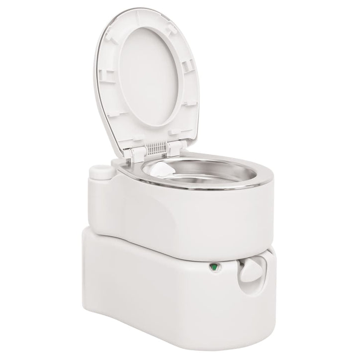 Integrated Camping Toilet White 24+17 L Hdpe&