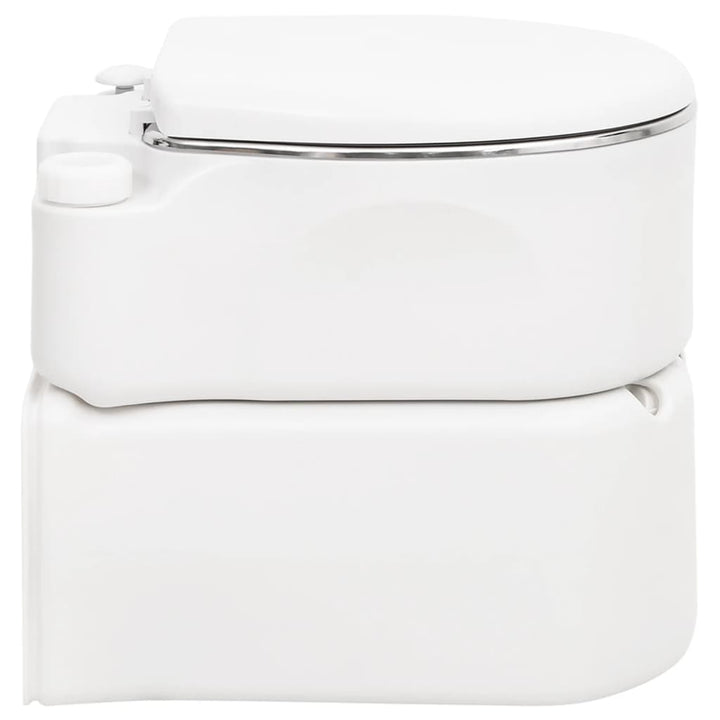 Integrated Camping Toilet White 24+17 L Hdpe&