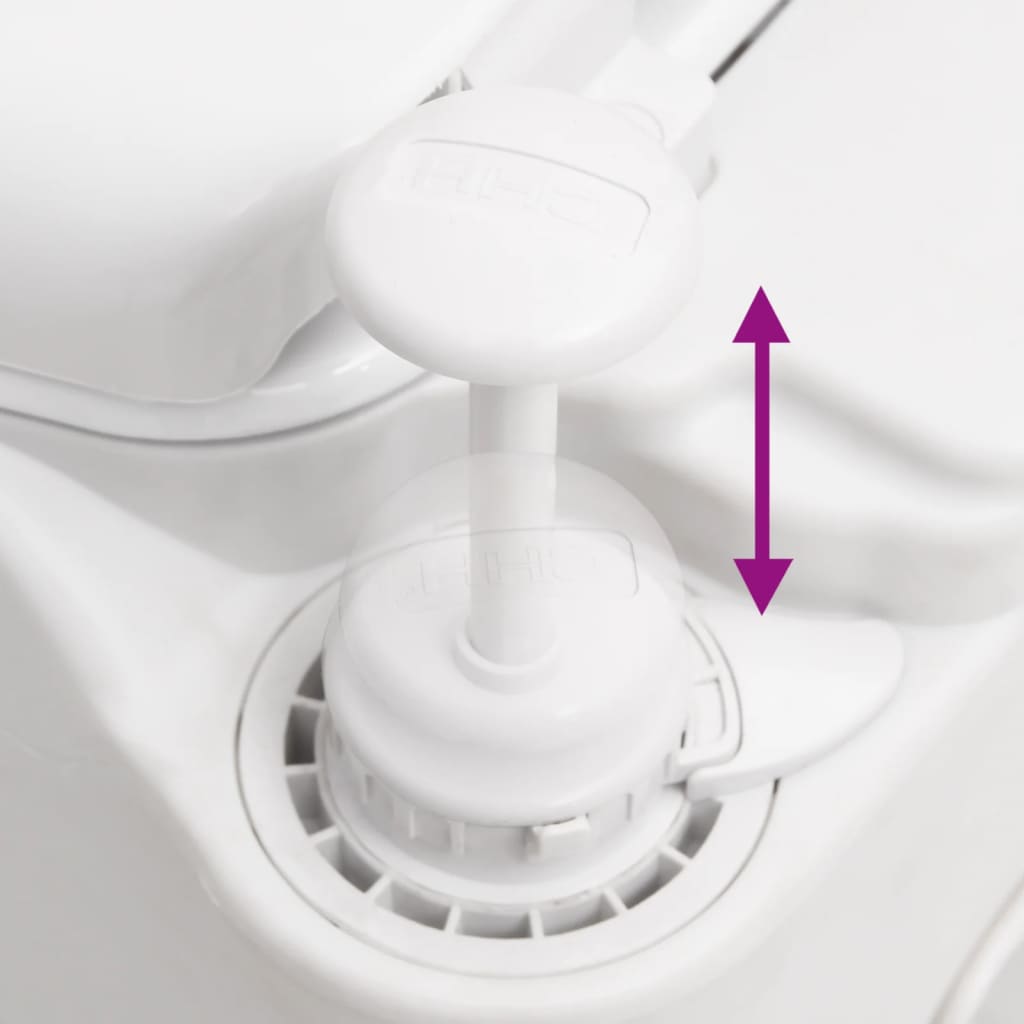 Integrated Camping Toilet White 24+17 L Hdpe&