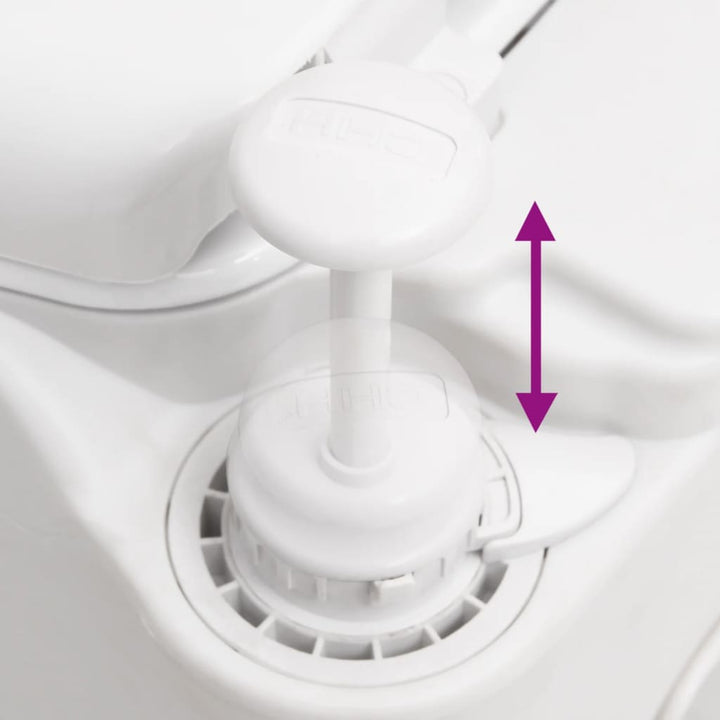 Integrated Camping Toilet White 24+17 L Hdpe&