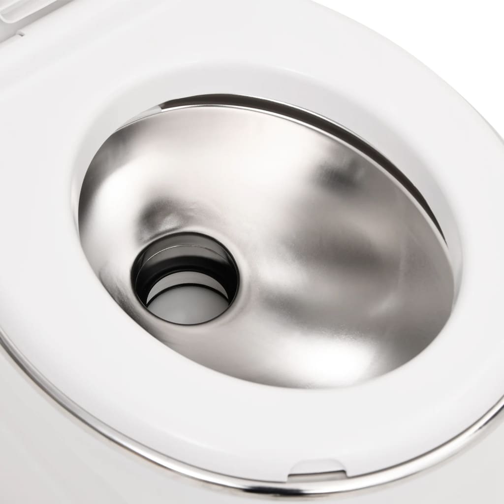 Integrated Camping Toilet White 24+17 L Hdpe&