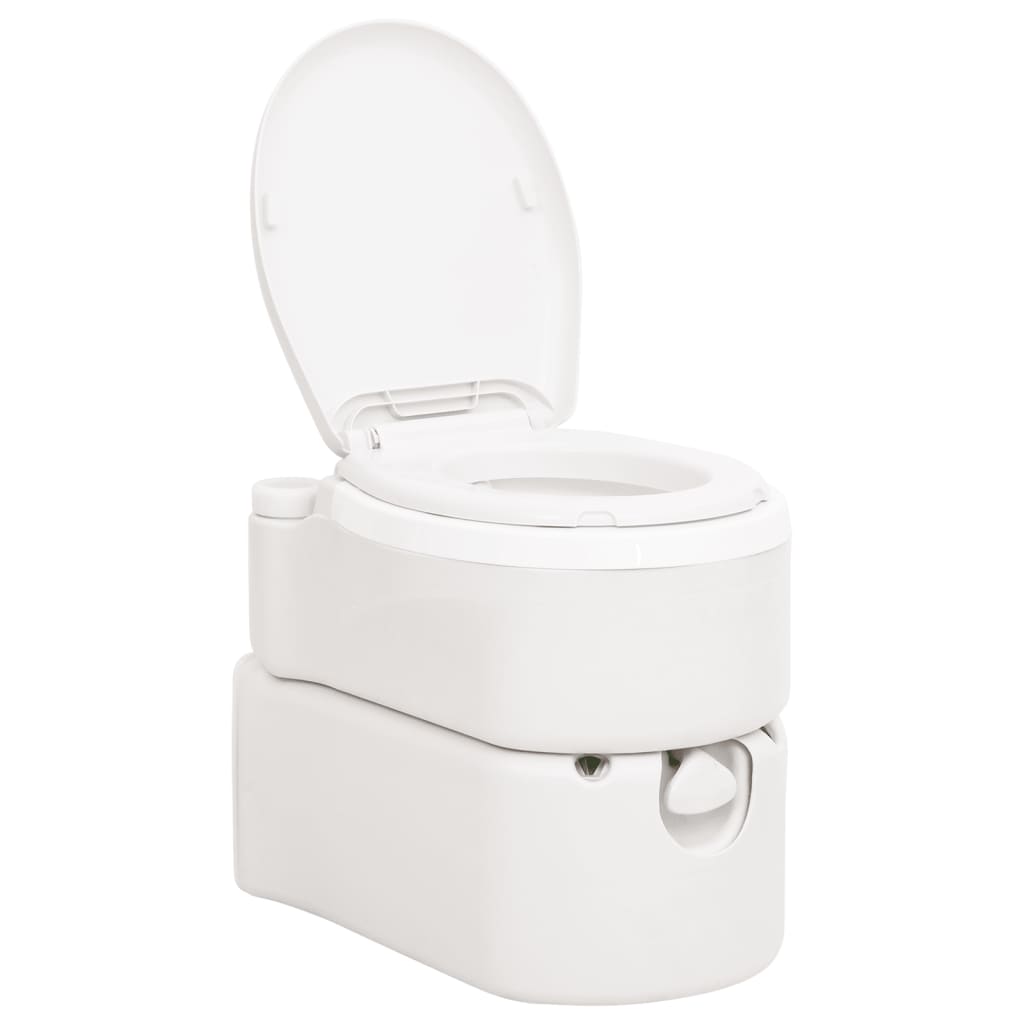 Integrated Camping Toilet White 24+17 L Hdpe&