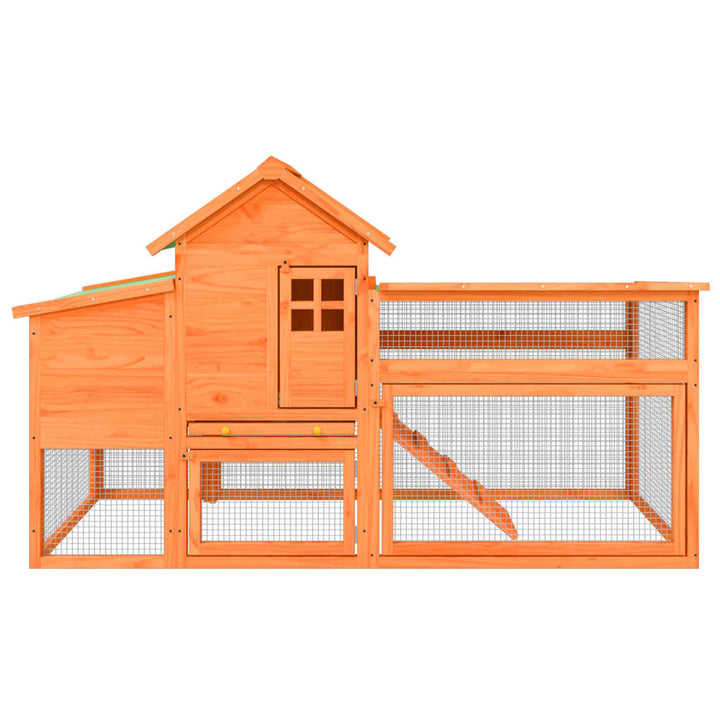 Chicken Coop 186.5X58.5X113 Cm Solid Wood Pine