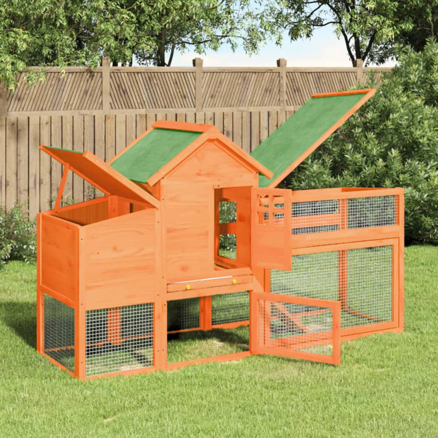 Chicken Coop 186.5X58.5X113 Cm Solid Wood Pine