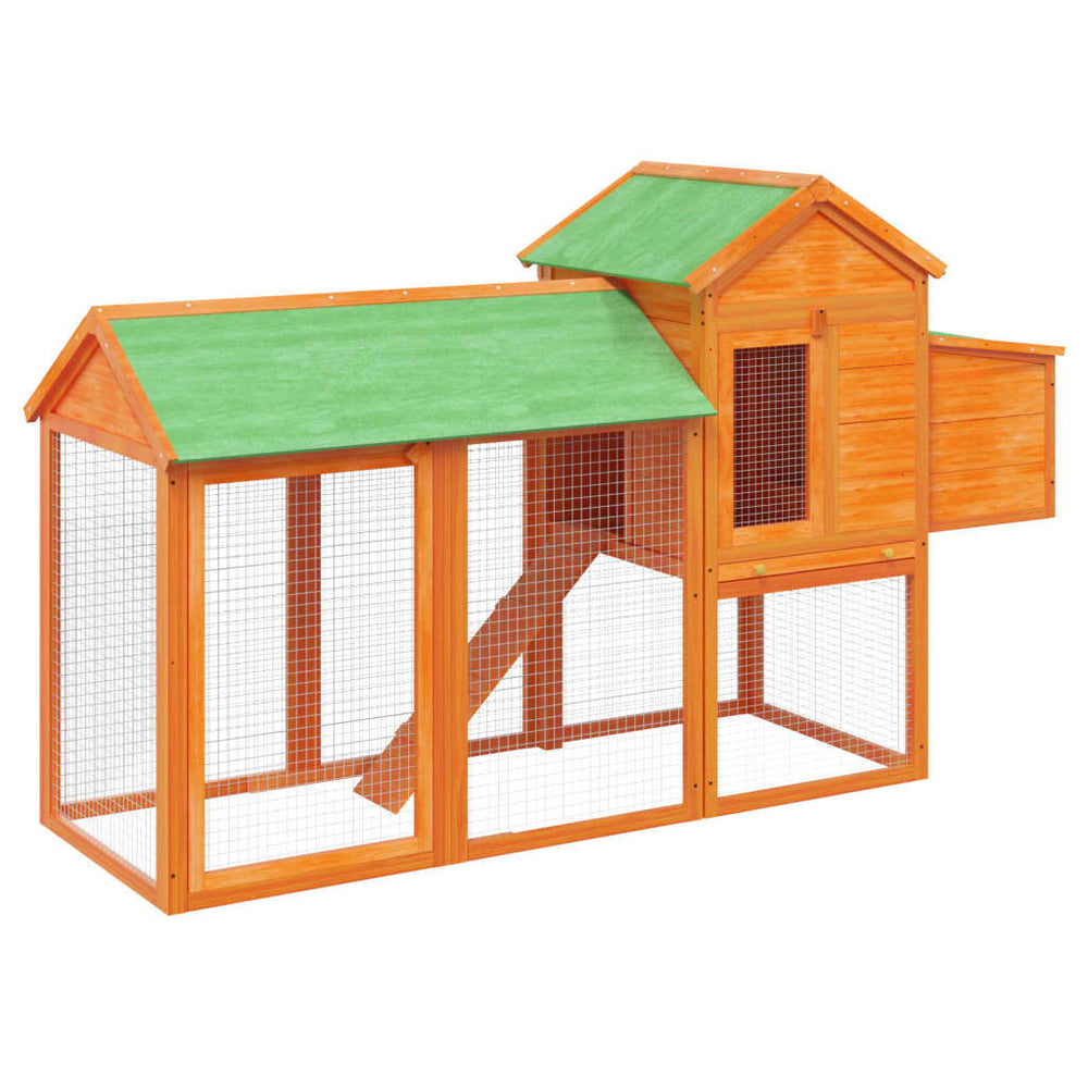 Chicken Coop 193X65X117 Cm Solid Wood Pine