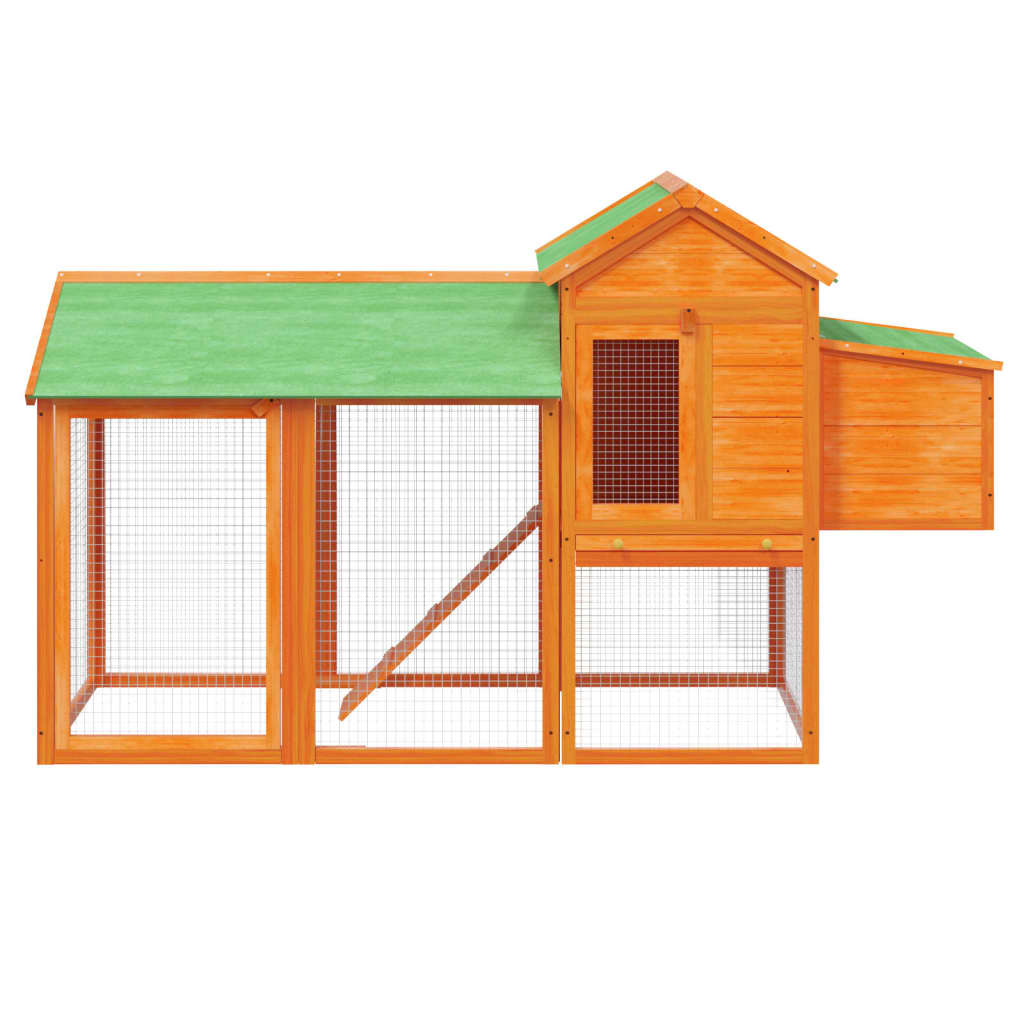 Chicken Coop 193X65X117 Cm Solid Wood Pine