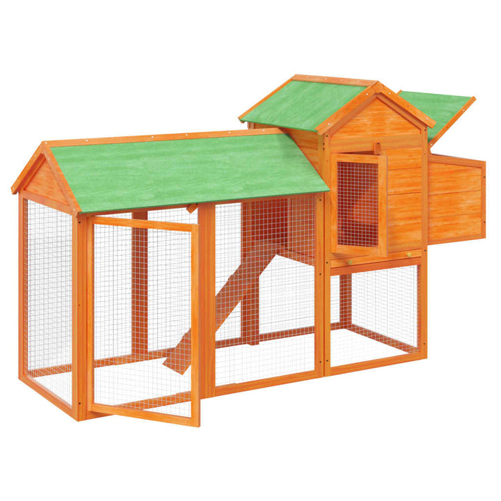 Chicken Coop 193X65X117 Cm Solid Wood Pine