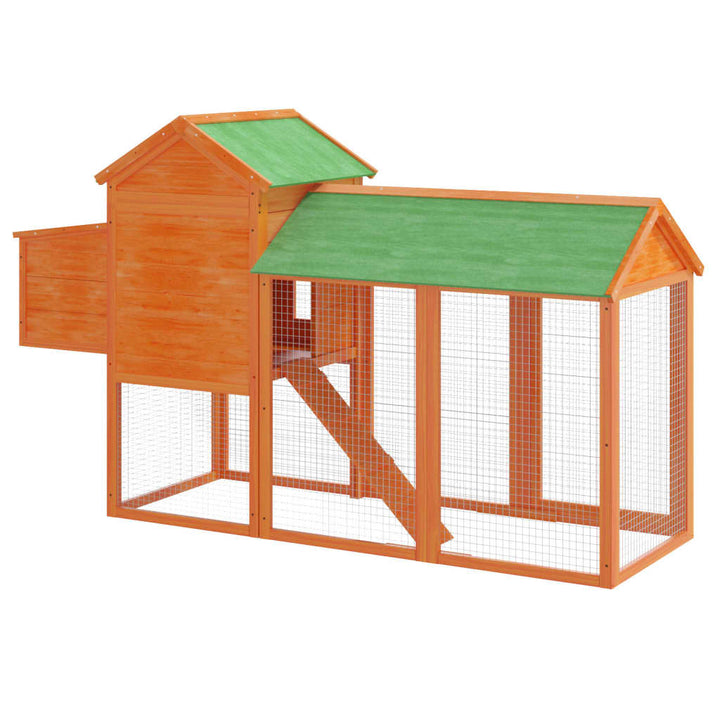 Chicken Coop 193X65X117 Cm Solid Wood Pine