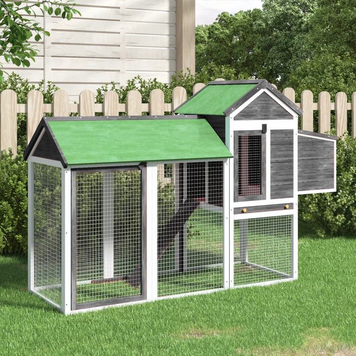 Chicken Coop 193X65X117 Cm Solid Wood Pine