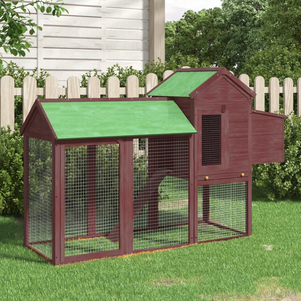 Chicken Coop 193X65X117 Cm Solid Wood Pine