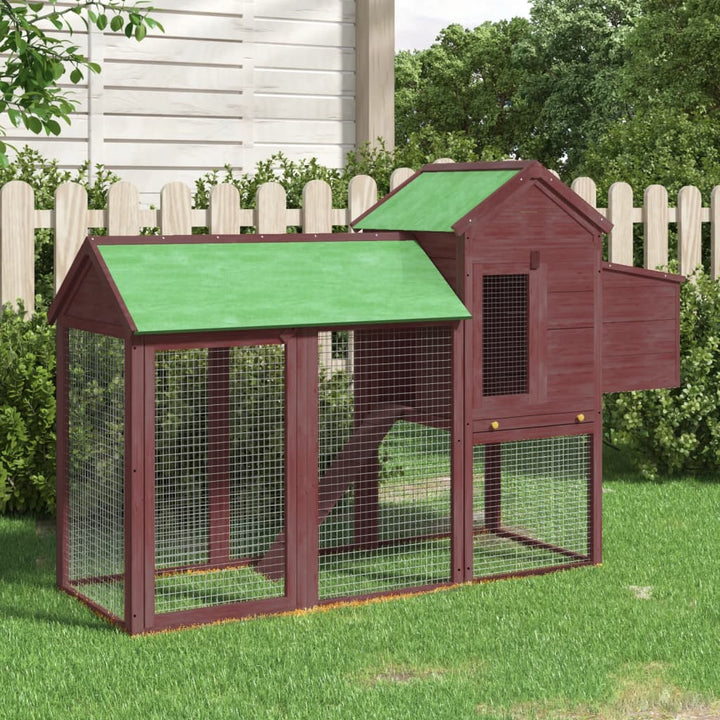 Chicken Coop 193X65X117 Cm Solid Wood Pine