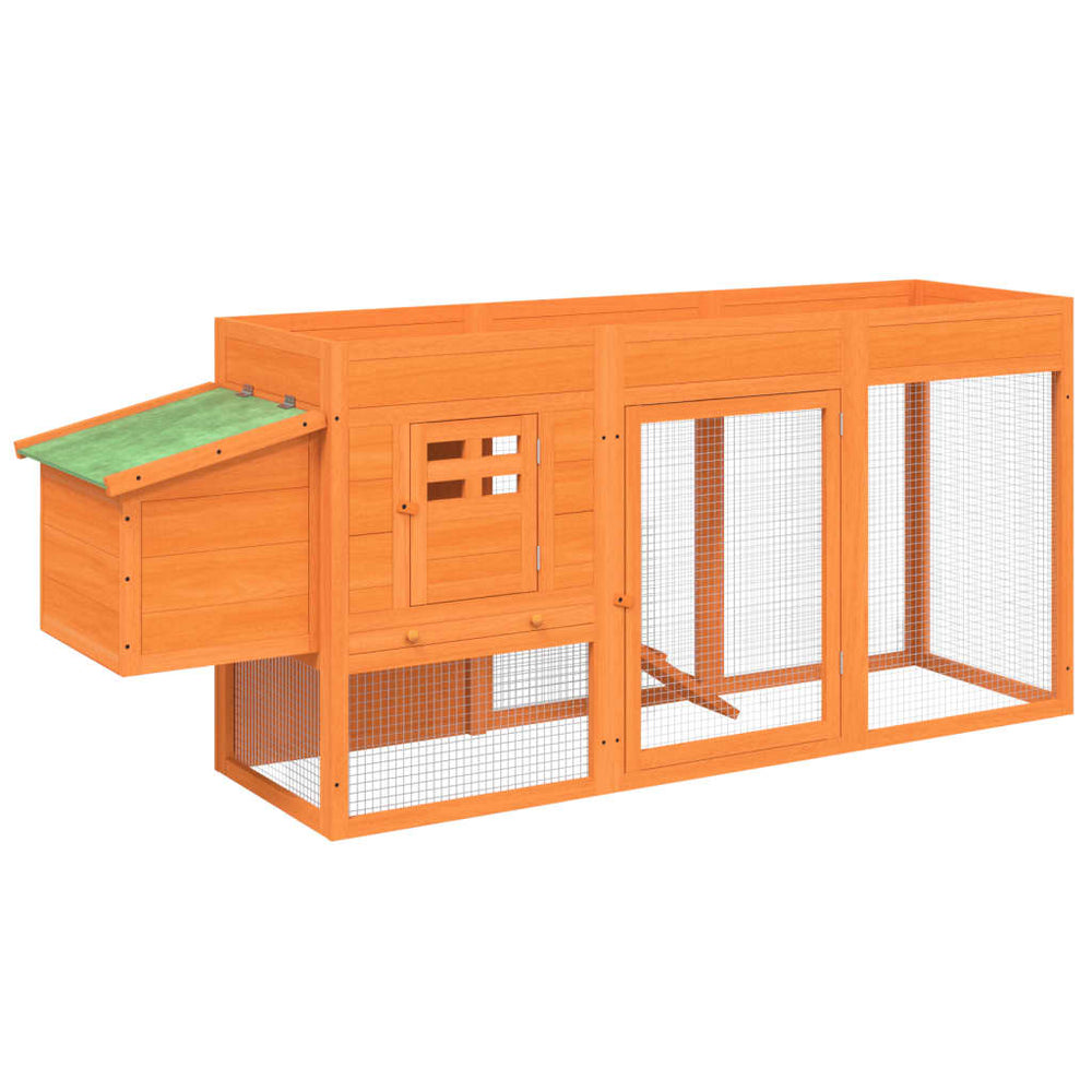 Chicken Coop 204X50X84 Cm Solid Wood Pine