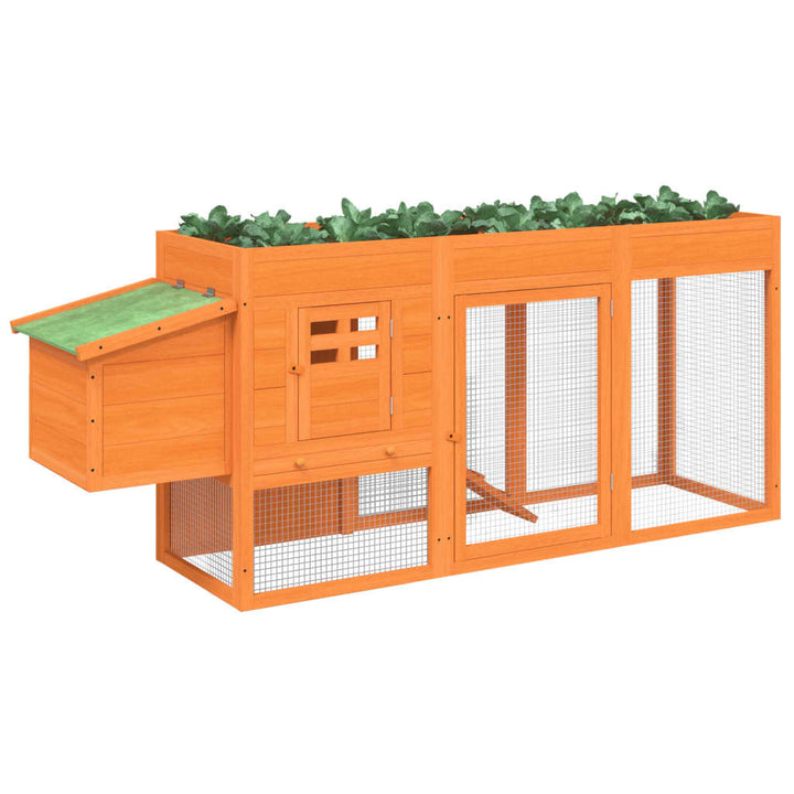 Chicken Coop 204X50X84 Cm Solid Wood Pine