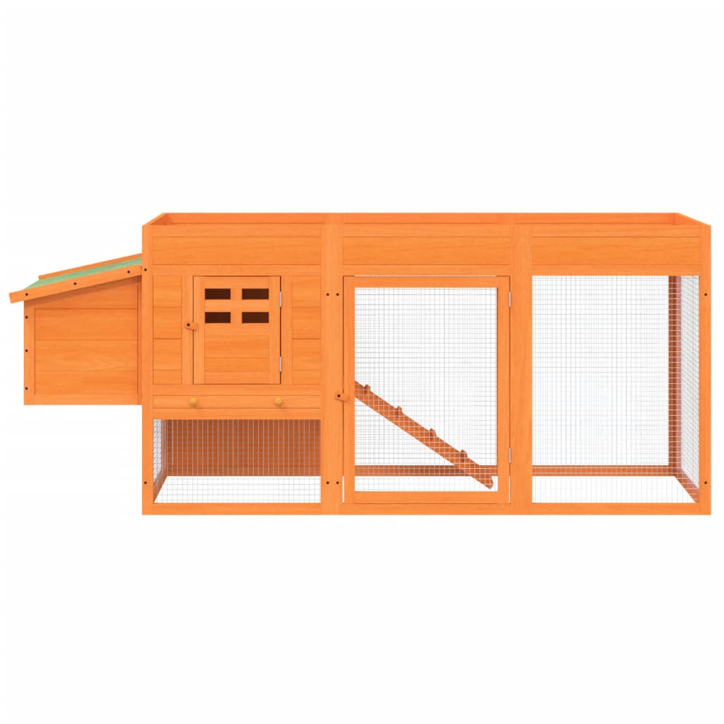 Chicken Coop 204X50X84 Cm Solid Wood Pine