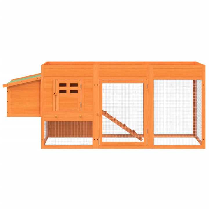 Chicken Coop 204X50X84 Cm Solid Wood Pine