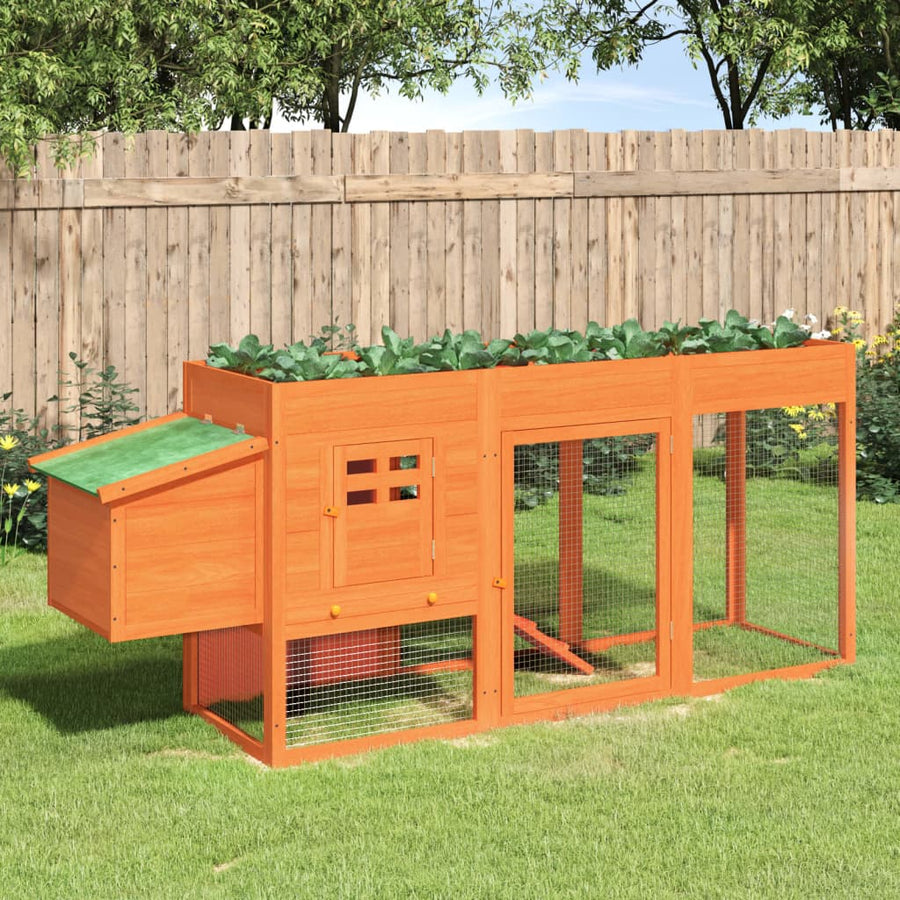Chicken Coop 204X50X84 Cm Solid Wood Pine