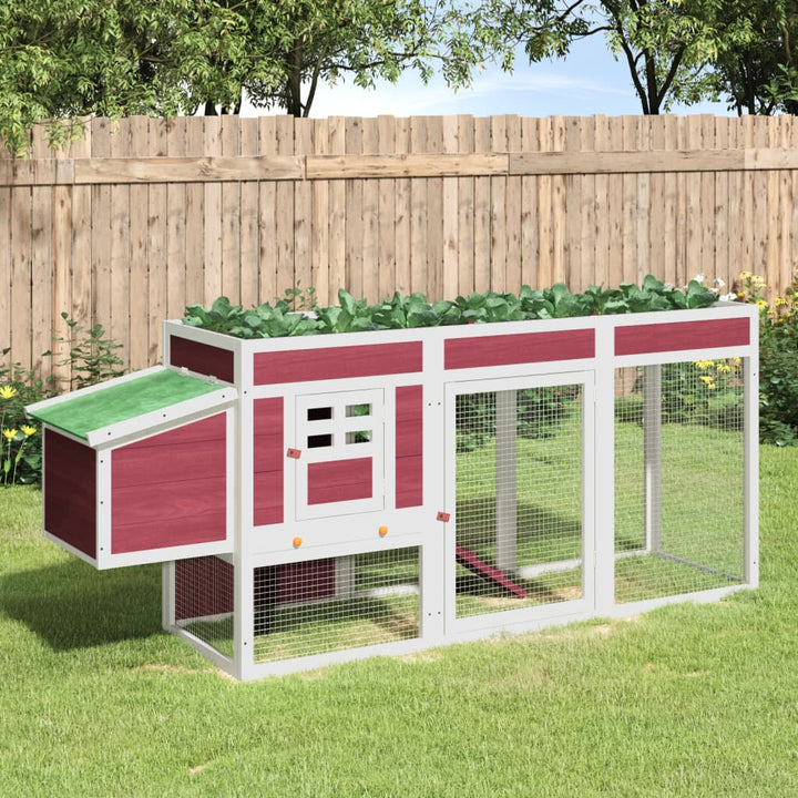 Chicken Coop 204X50X84 Cm Solid Wood Pine