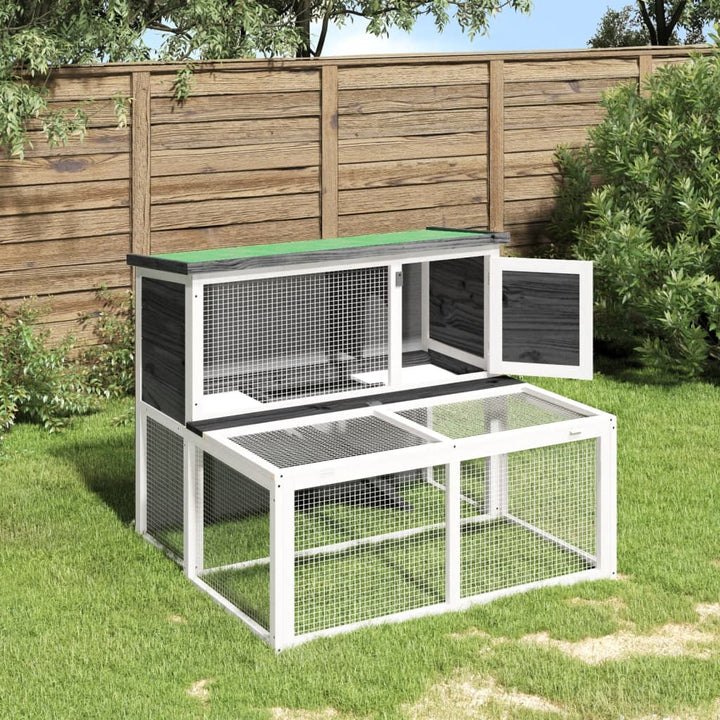 Rabbit Hutch 102X90X84.5 Cm Solid Wood Pine