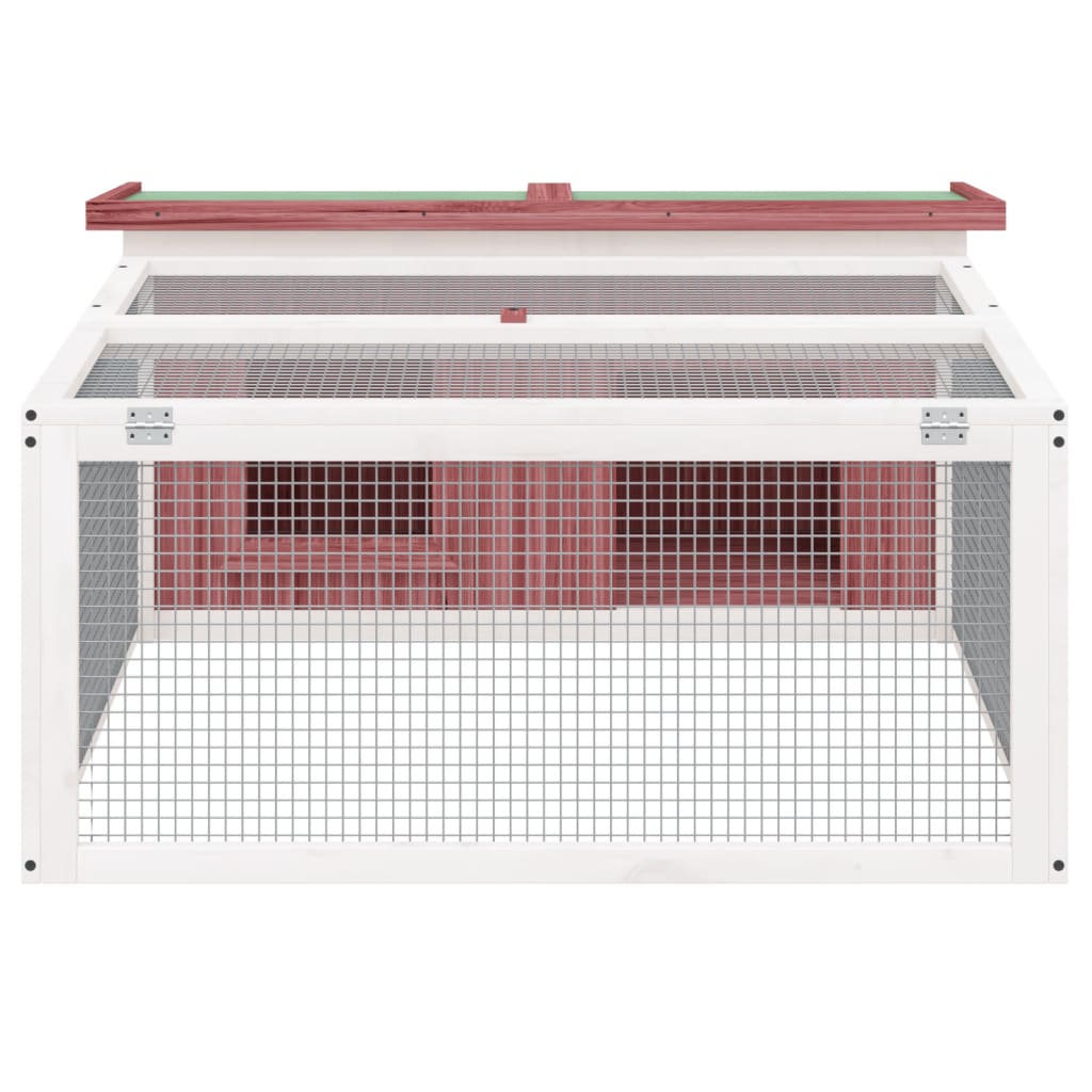 Rabbit Hutch 117.5X97X47.5 Cm Solid Wood Pine