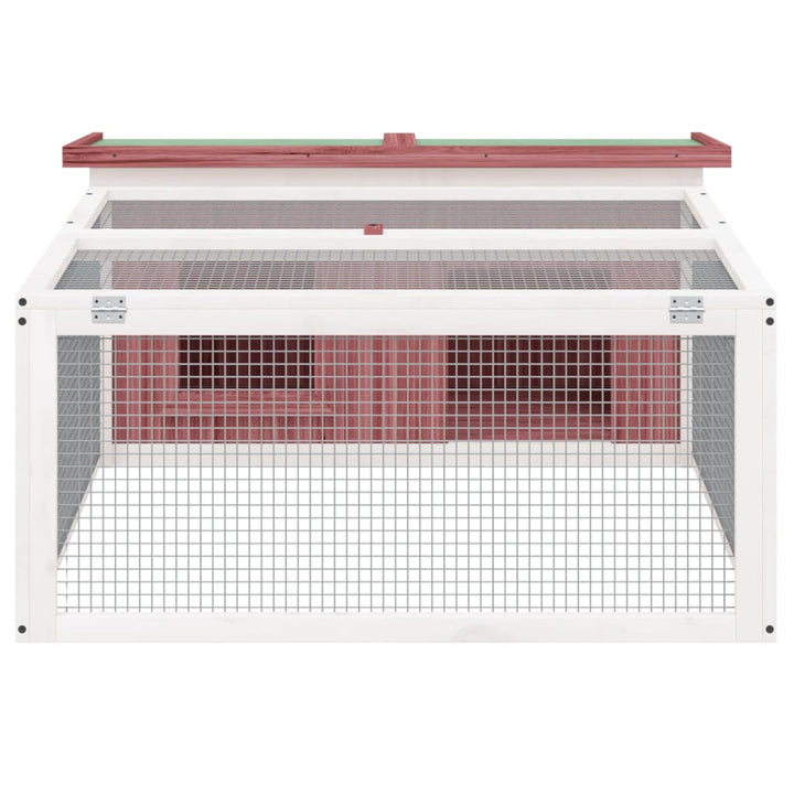 Rabbit Hutch 117.5X97X47.5 Cm Solid Wood Pine