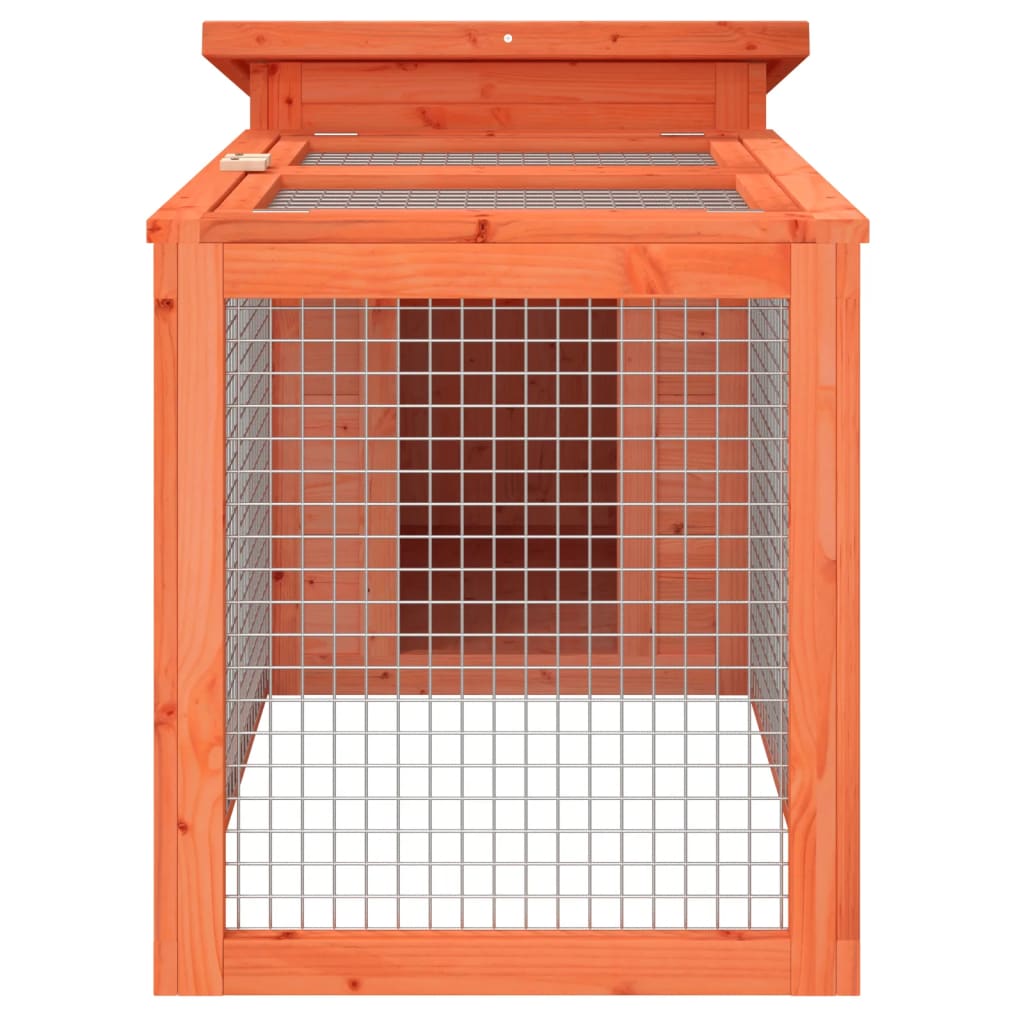 Rabbit Hutch 100.5X54X55 Cm Solid Wood Pine