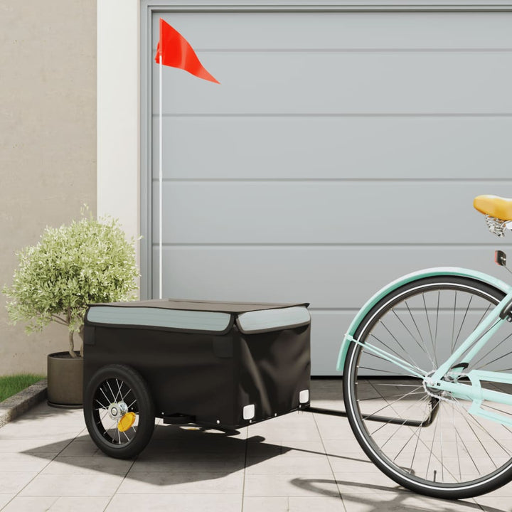 Bike Trailer Black And 45 Kg Iron