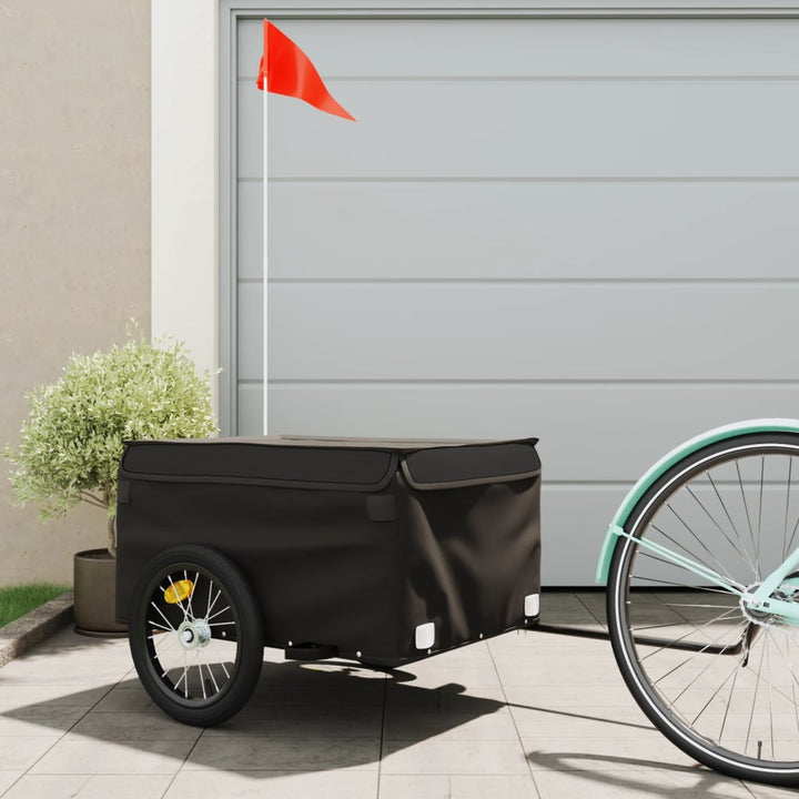 Bike Trailer Black And 45 Kg Iron