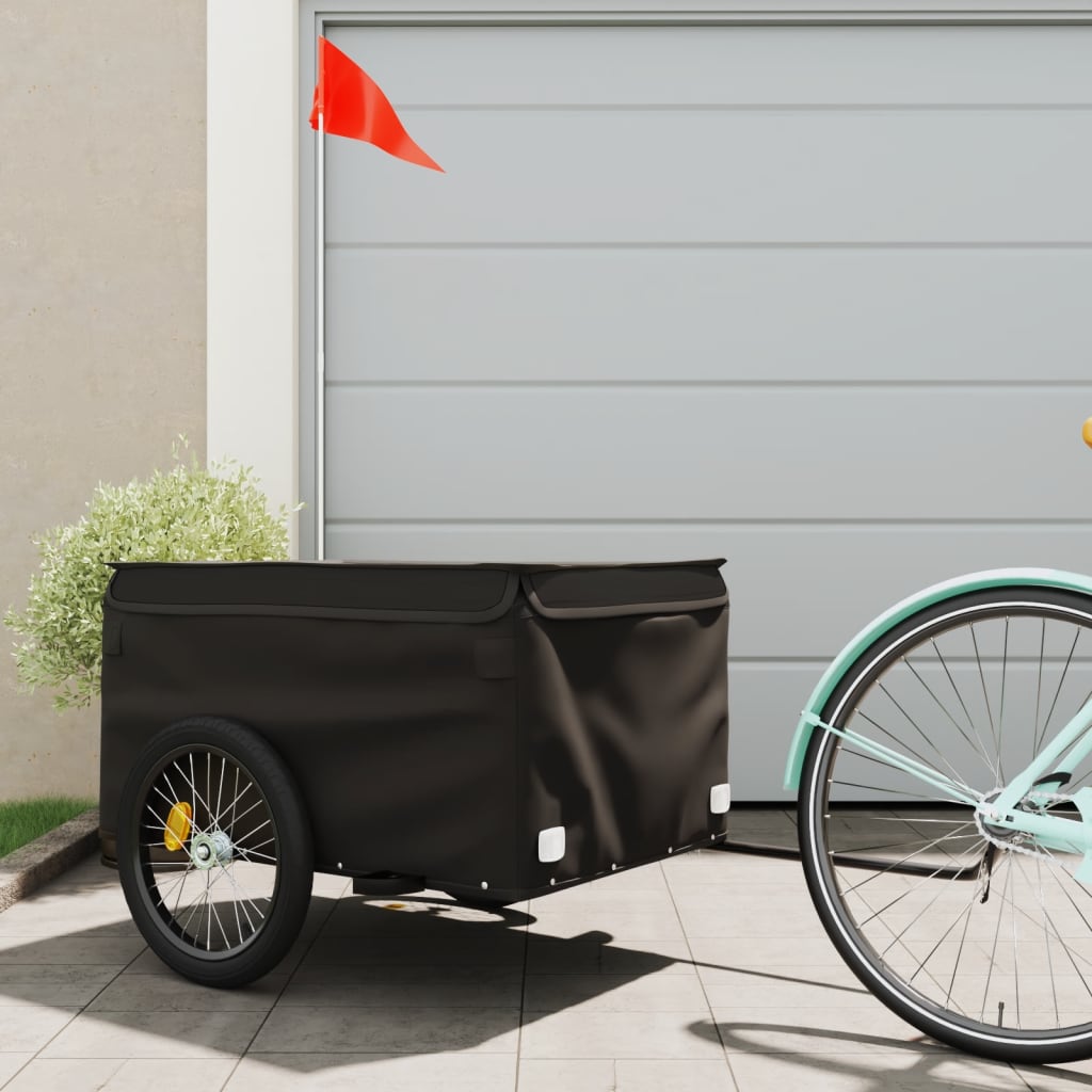 Bike Trailer Black And 45 Kg Iron