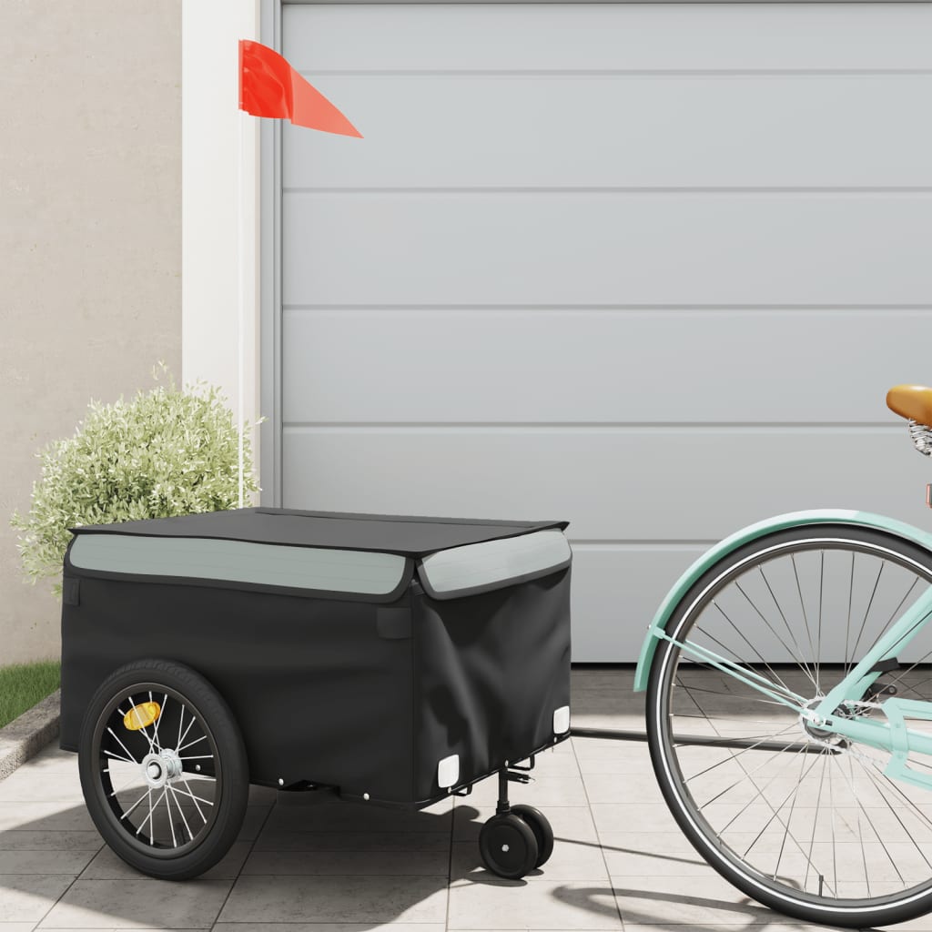 Bike Trailer Black And 45 Kg Iron