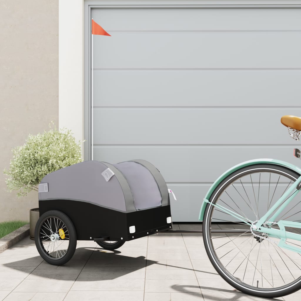 Bike Trailer Black And 45 Kg Iron