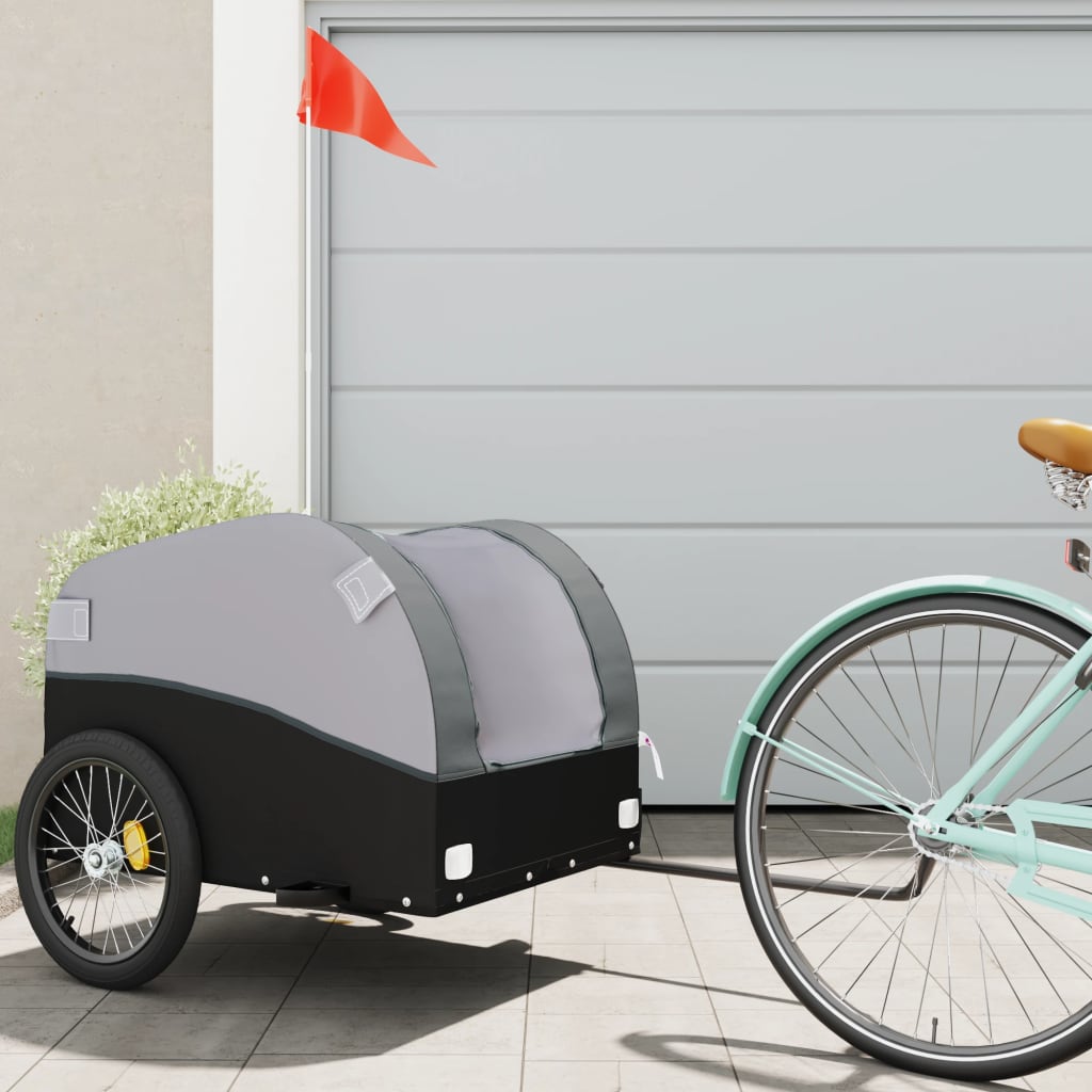 Bike Trailer Black And 45 Kg Iron