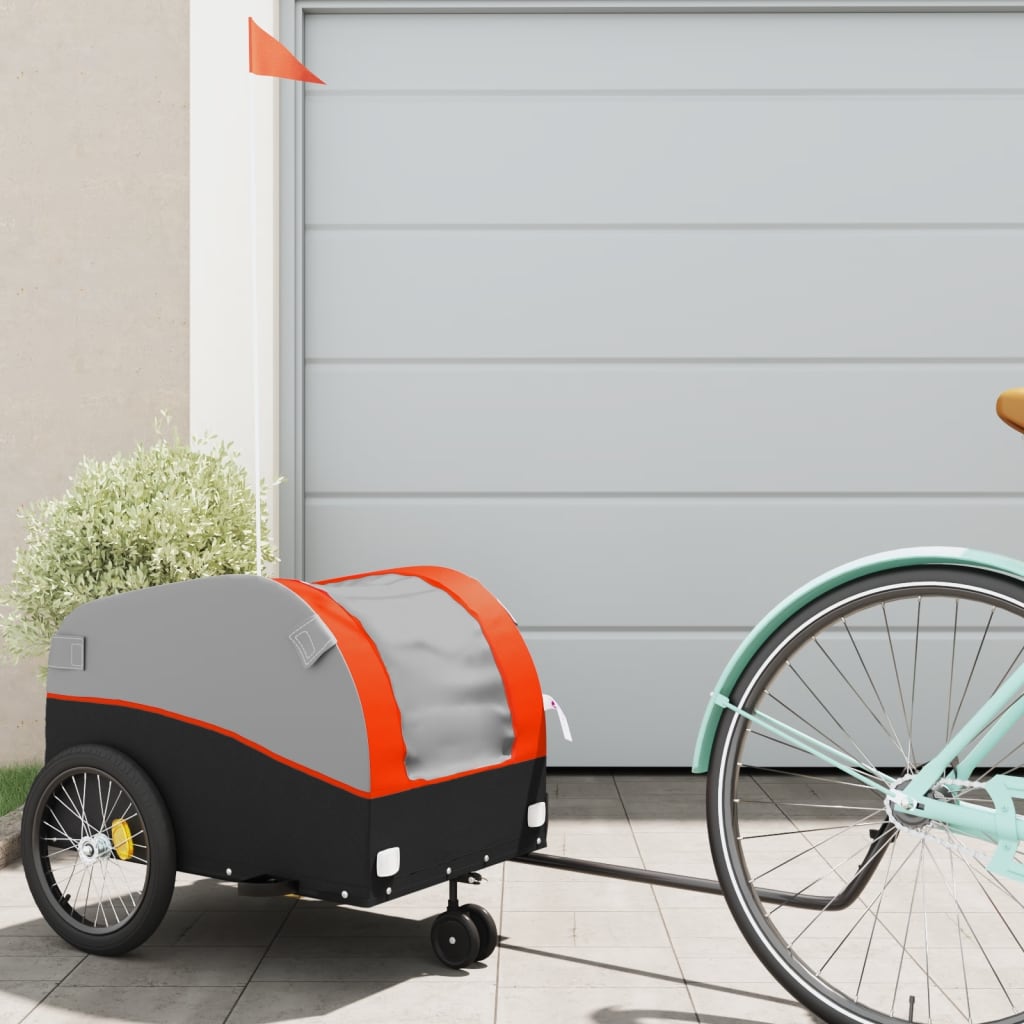 Bike Trailer Black And 45 Kg Iron
