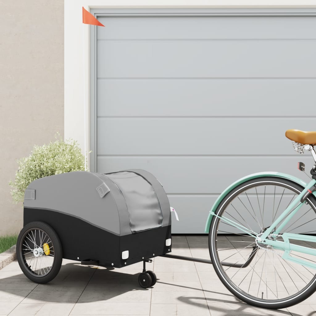 Bike Trailer Black And 45 Kg Iron
