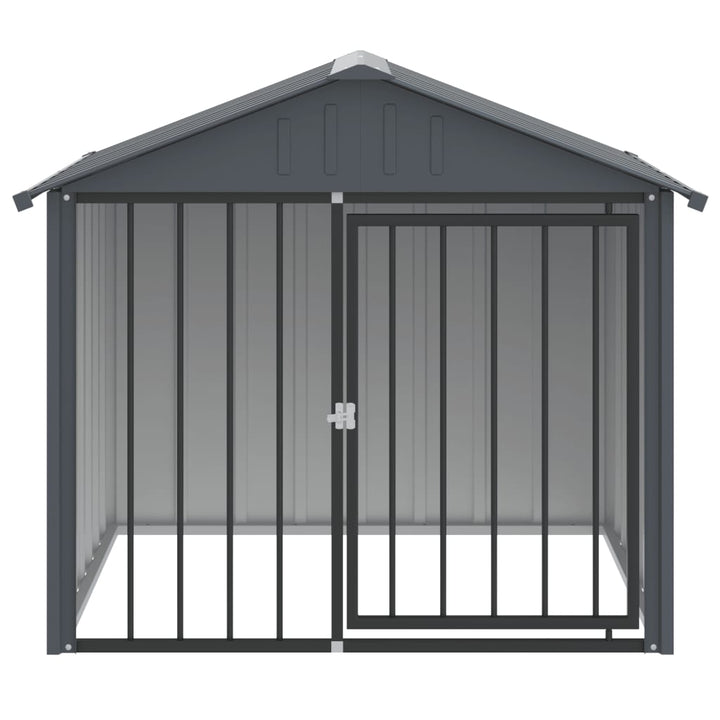Dog House With Roof Black 117X103X102 Cm Galvanised Steel
