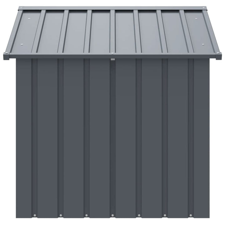 Dog House With Roof Black 117X103X102 Cm Galvanised Steel