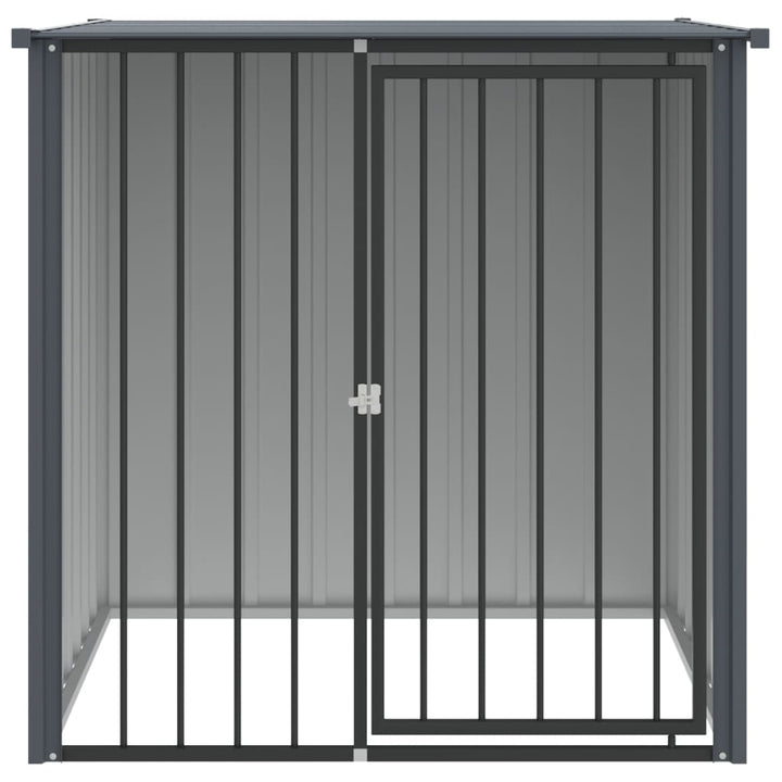 Dog House With Roof Black 110X103X109 Cm Galvanised Steel