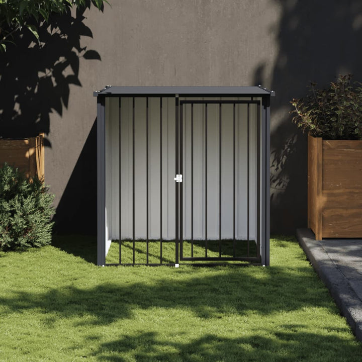 Dog House With Roof Black 110X103X109 Cm Galvanised Steel