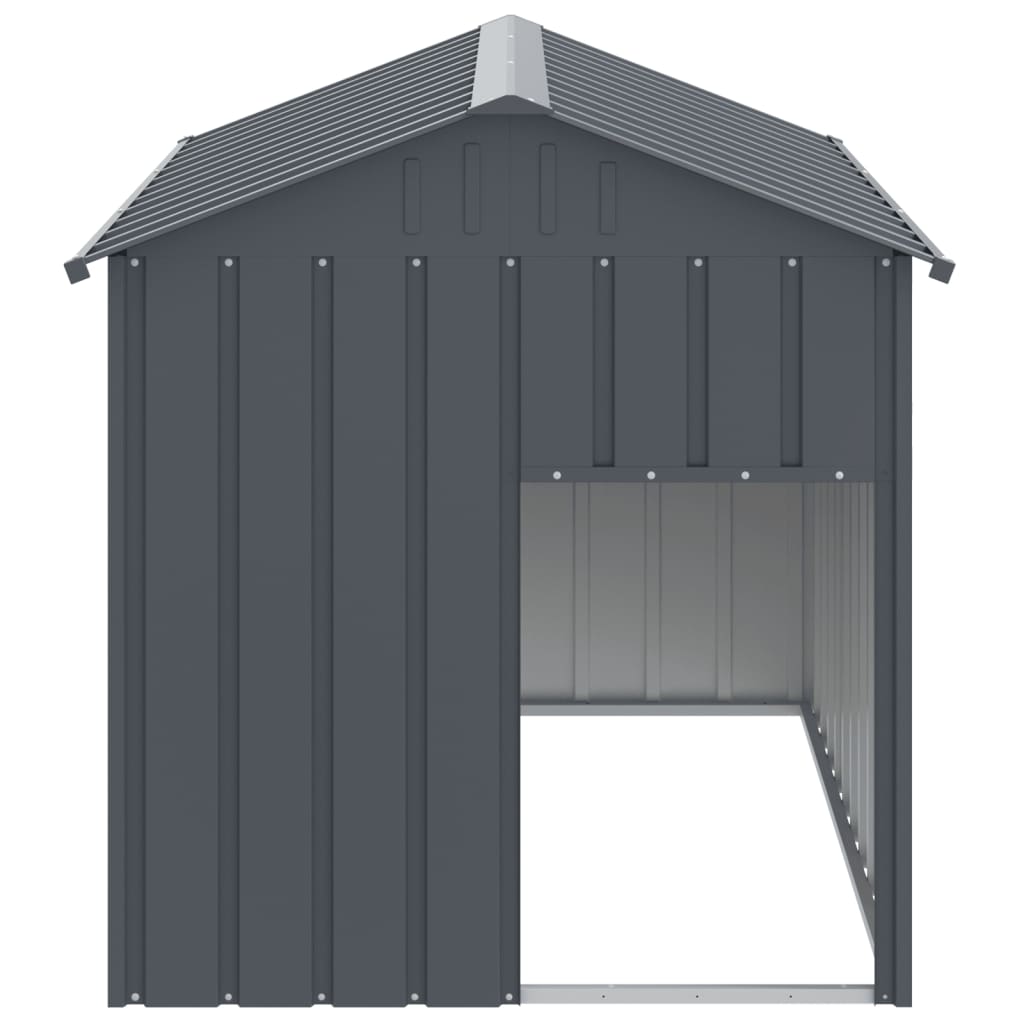 Dog House With Roof Anthracite 117X153X123 Cm Galvanised Steel