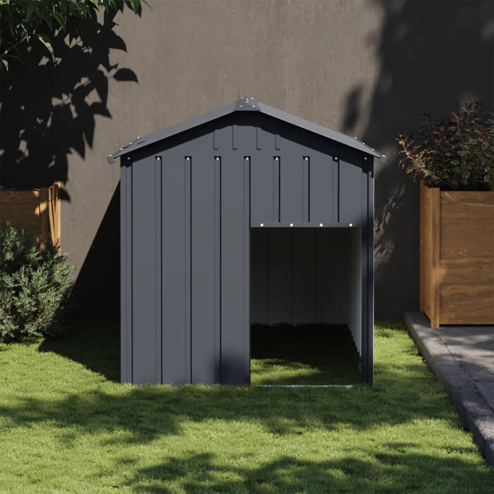 Dog House With Roof Anthracite 117X153X123 Cm Galvanised Steel